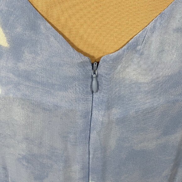 Sigrid Olsen VTG Shift Dress Sleeveless Blue 6P Petite Maxi 48" Y2K 90's - Picture 4 of 8